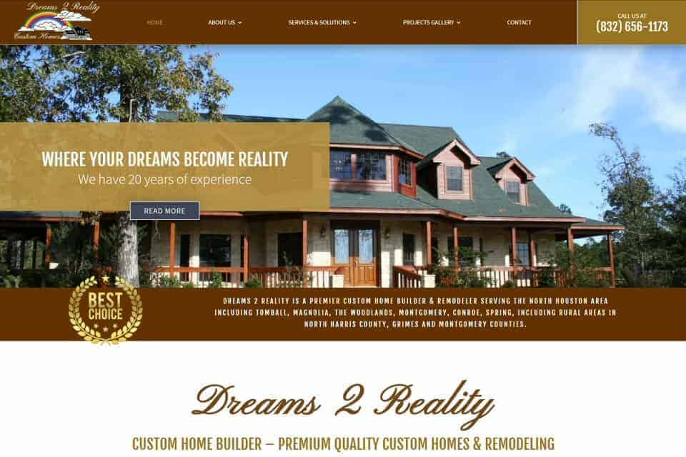 Dreams 2 Reality Custom Homes & Remodeling by DErrico Financial Services
